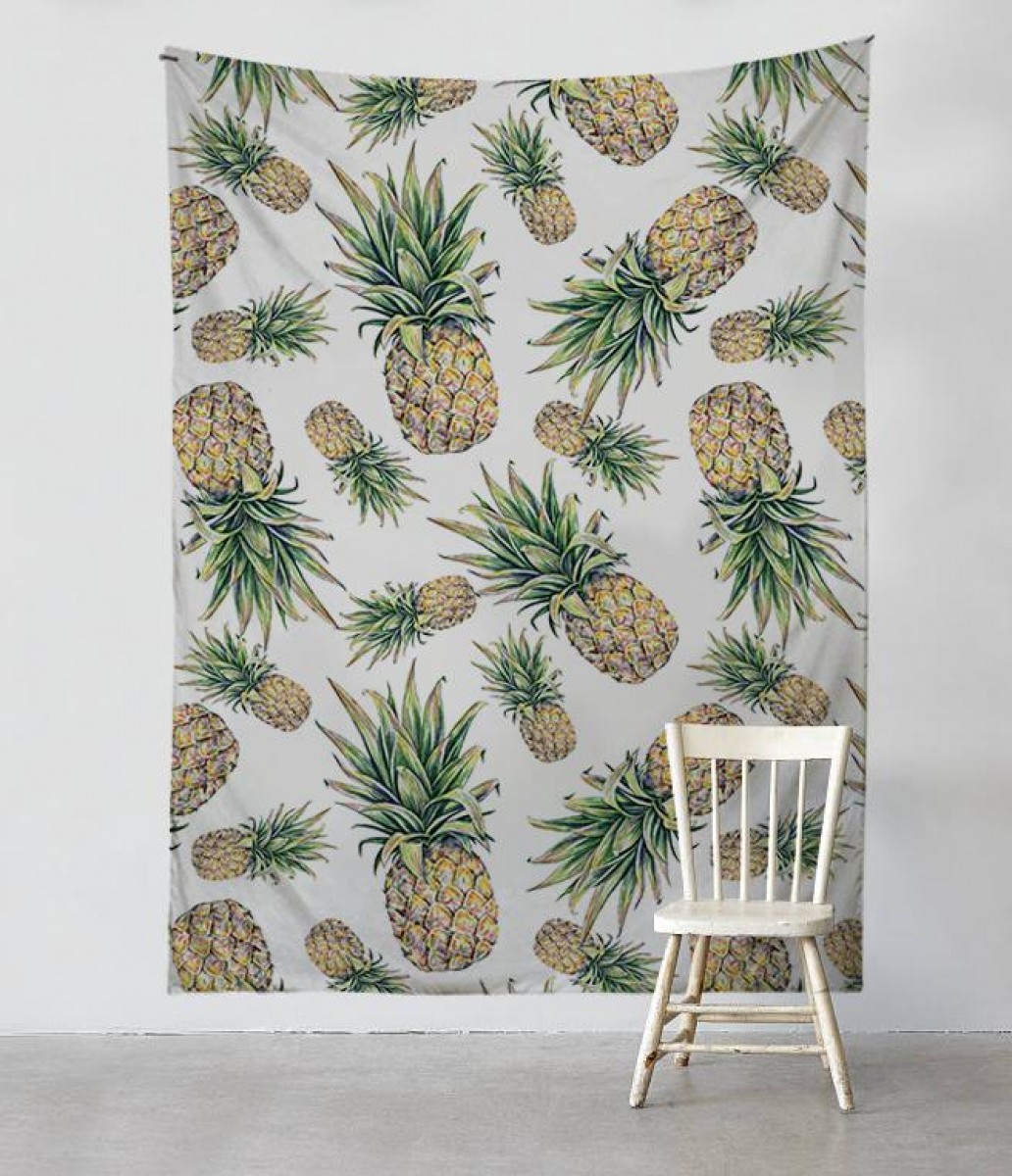 Tropical pineapple - Tapestries - PinkPalmDecor.com