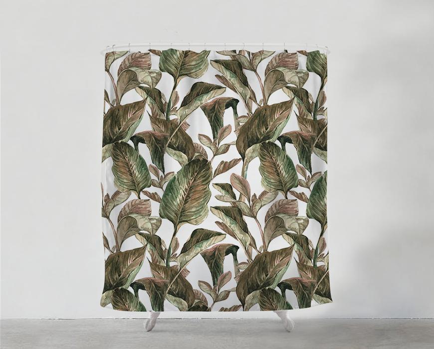 Vintage leaves - Shower Curtains - PinkPalmDecor.com