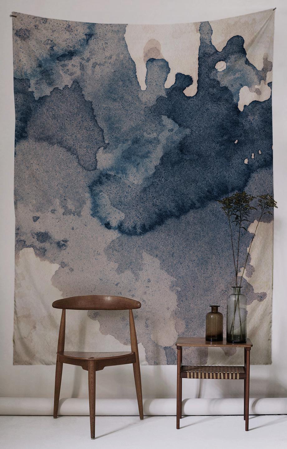 Ink Blot Watercolor Paint Wallpaper Mural